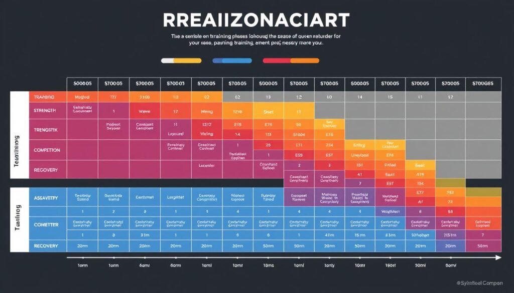 Periodization chart showing training phases for runners
