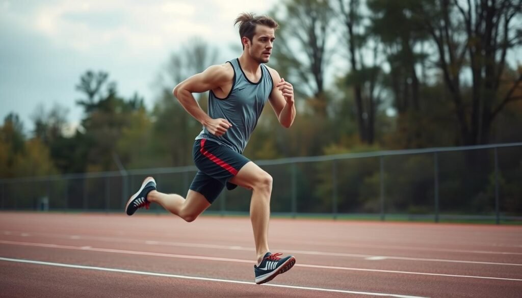 Runner performing specific training exercises based on their race distance