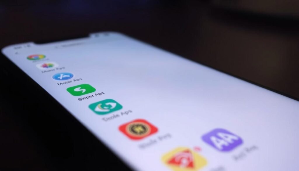 An image of a smartphone screen displaying a carefully curated selection of installed apps, with a thoughtful and organized arrangement. The foreground showcases various app icons, each representing a specific function or service, arranged in a visually appealing and intuitive layout. The middle ground provides a clean, uncluttered interface, allowing the user to easily navigate and manage their applications. The background features a subtle, neutral gradient or pattern, creating a sense of balance and focus on the app management experience. The lighting is soft and diffused, providing a sense of clarity and professionalism. The camera angle is slightly elevated, giving the viewer a sense of control and oversight over the app management process. An image of a smartphone screen displaying a carefully curated selection of installed apps, with a thoughtful and organized arrangement. The foreground showcases various app icons, each representing a specific function or service, arranged in a visually appealing and intuitive layout. The middle ground provides a clean, uncluttered interface, allowing the user to easily navigate and manage their applications. The background features a subtle, neutral gradient or pattern, creating a sense of balance and focus on the app management experience. The lighting is soft and diffused, providing a sense of clarity and professionalism. The camera angle is slightly elevated, giving the viewer a sense of control and oversight over the app management process.