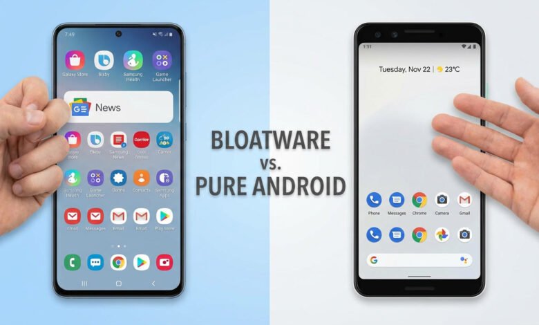 Android bloatware Samsung vs Pixel